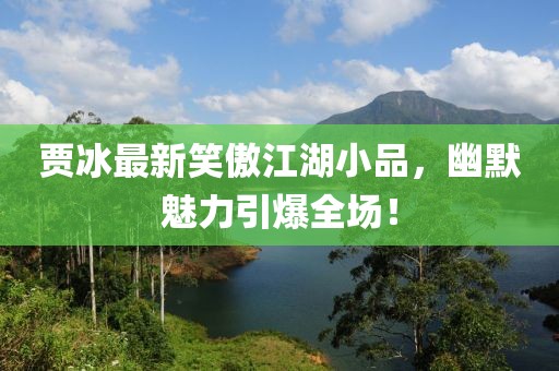 賈冰最新笑傲江湖小品，幽默魅力引爆全場！