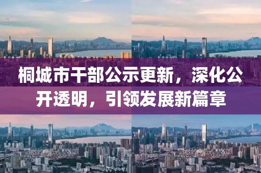 桐城市干部公示更新，深化公開(kāi)透明，引領(lǐng)發(fā)展新篇章