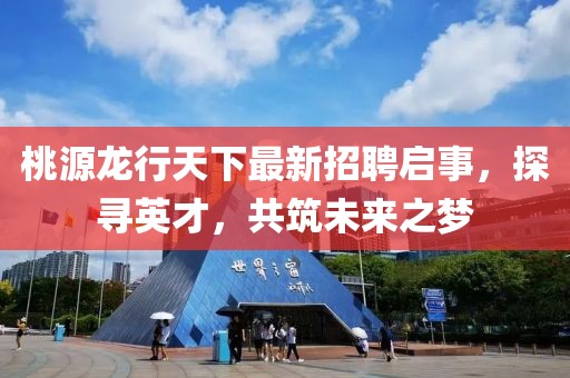 桃源龍行天下最新招聘啟事，探尋英才，共筑未來(lái)之夢(mèng)