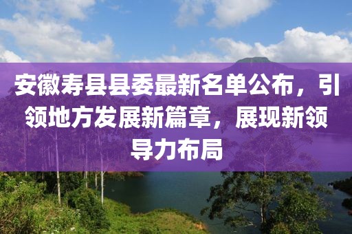 安徽壽縣縣委最新名單公布，引領(lǐng)地方發(fā)展新篇章，展現(xiàn)新領(lǐng)導力布局