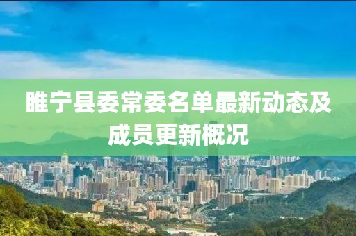 睢寧縣委常委名單最新動態(tài)及成員更新概況