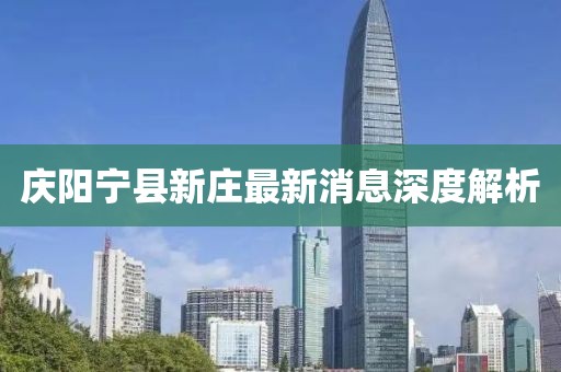慶陽寧縣新莊最新消息深度解析