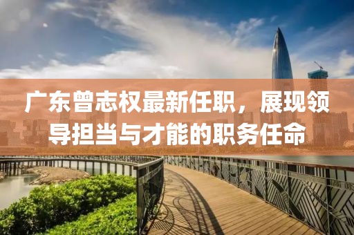廣東曾志權(quán)最新任職，展現(xiàn)領(lǐng)導(dǎo)擔當與才能的職務(wù)任命
