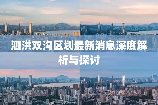 泗洪雙溝區(qū)劃最新消息深度解析與探討