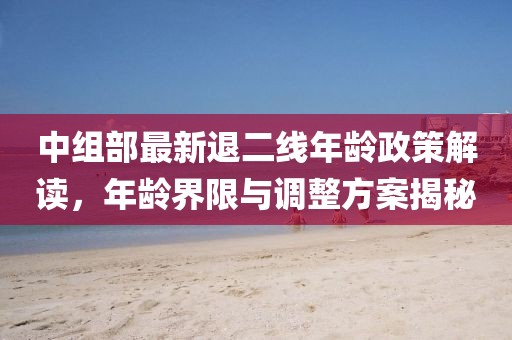 中組部最新退二線年齡政策解讀，年齡界限與調(diào)整方案揭秘