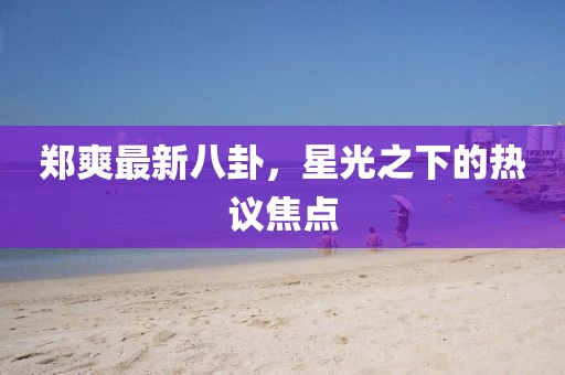 鄭爽最新八卦，星光之下的熱議焦點