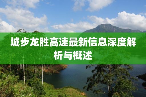 城步龍勝高速最新信息深度解析與概述