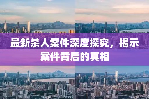 最新殺人案件深度探究，揭示案件背后的真相