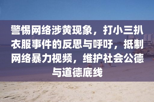 警惕網(wǎng)絡(luò)涉黃現(xiàn)象，打小三扒衣服事件的反思與呼吁，抵制網(wǎng)絡(luò)暴力視頻，維護社會公德與道德底線