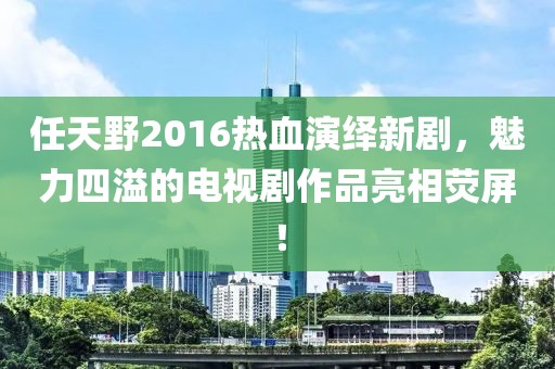 任天野2016熱血演繹新劇，魅力四溢的電視劇作品亮相熒屏！