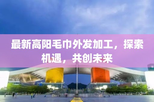 最新高陽毛巾外發(fā)加工，探索機遇，共創(chuàng)未來