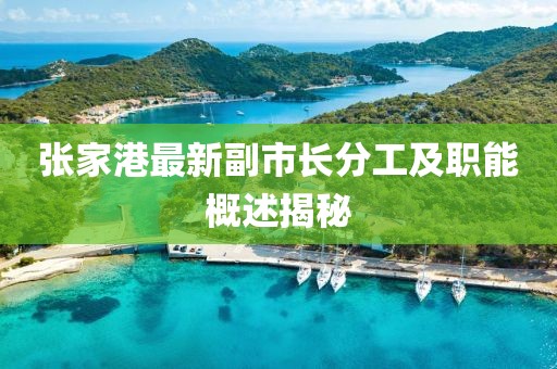 張家港最新副市長(zhǎng)分工及職能概述揭秘