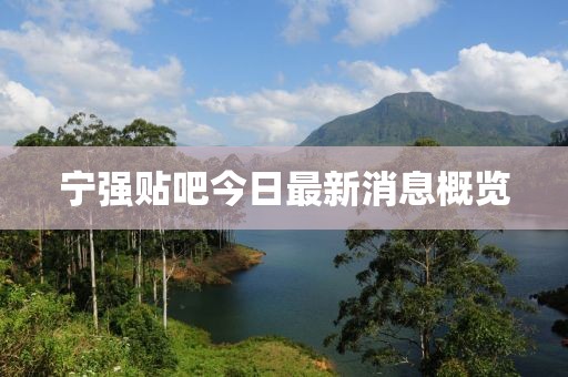 寧強(qiáng)貼吧今日最新消息概覽