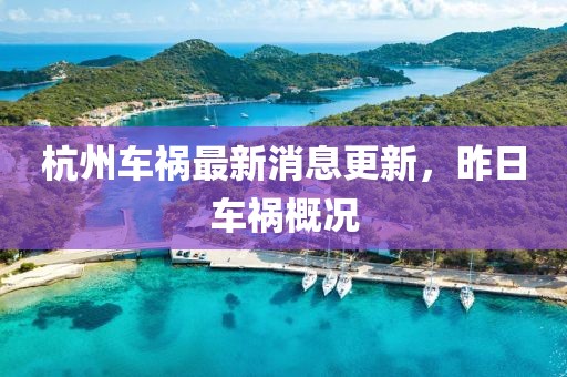 杭州車(chē)禍最新消息更新，昨日車(chē)禍概況